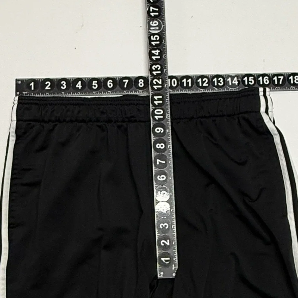 Adidas Pants Mens Large 32x33 Black Track 3-Stripe Athletic Training Joggers